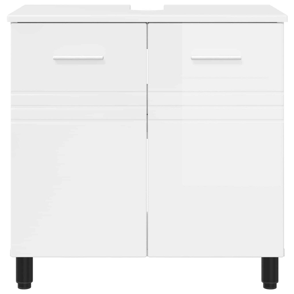 vidaXL Jednostka toaletowa Biały wysoki połysk 60 x 35 x 60 cm