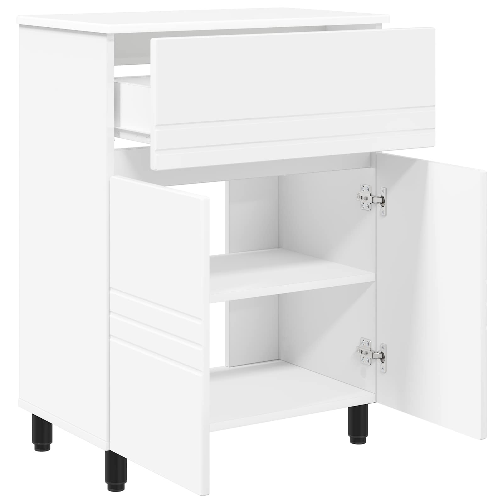 vidaXL Jednostka toaletowa Biały 60 x 35 x 80 cm Drewno inżynieryjne