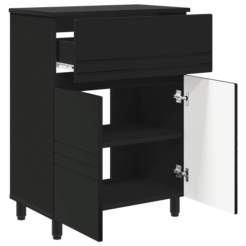 vidaXL Jednostka toaletowa Czarny 60 x 35 x 80 cm Drewno inżynieryjne