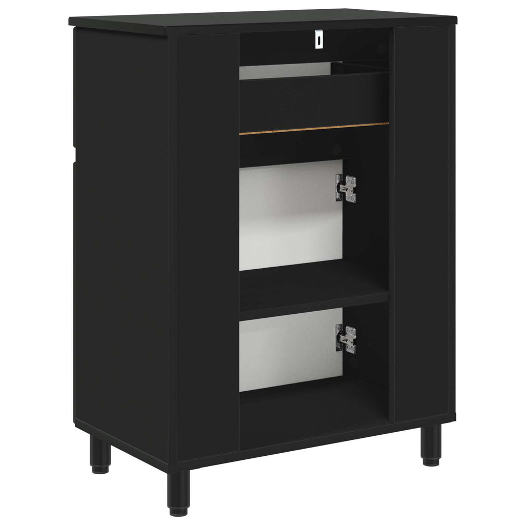 vidaXL Jednostka toaletowa Czarny 60 x 35 x 80 cm Drewno inżynieryjne