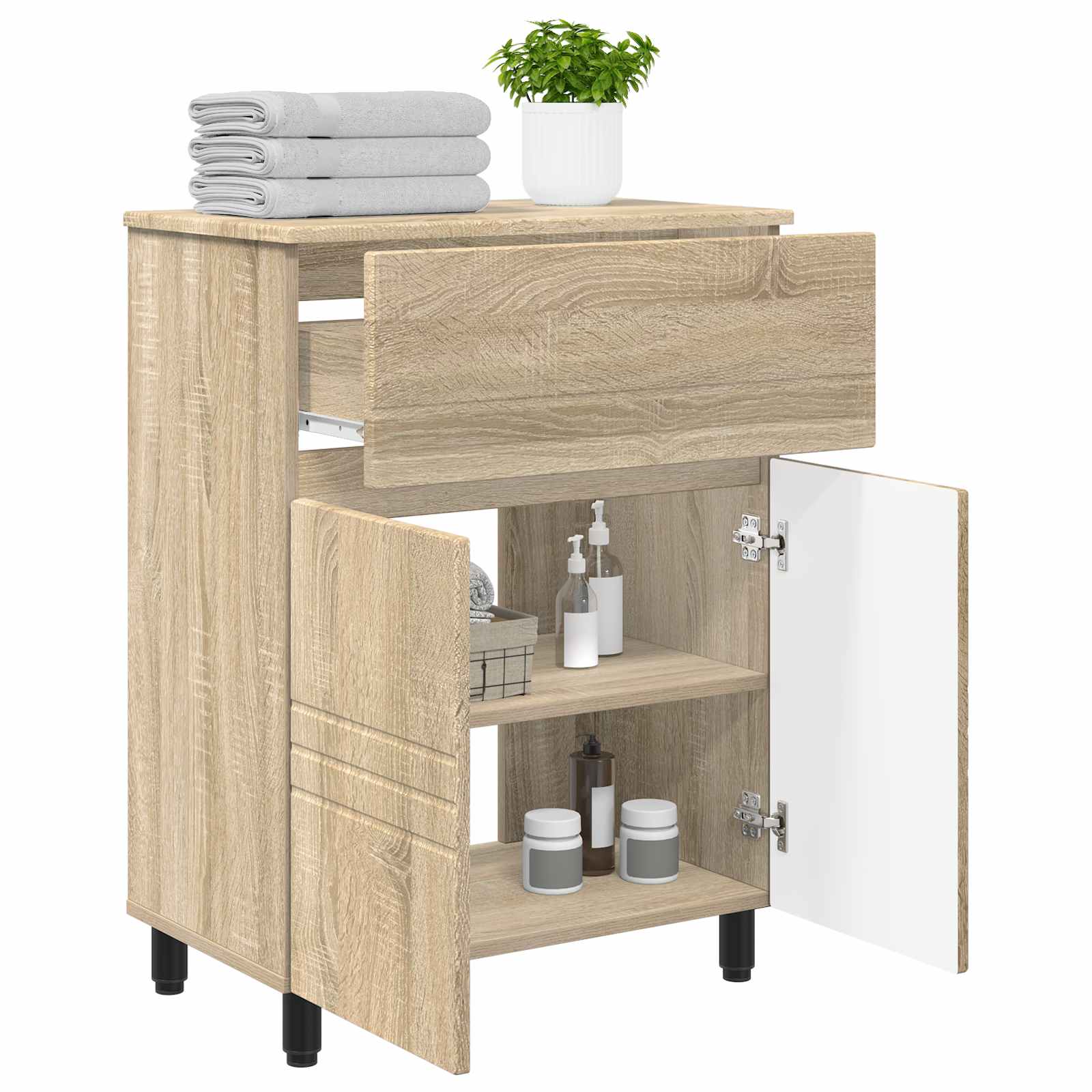 vidaXL Jednostka toaletowa dąb Sonoma 60 x 35 x 80 cm