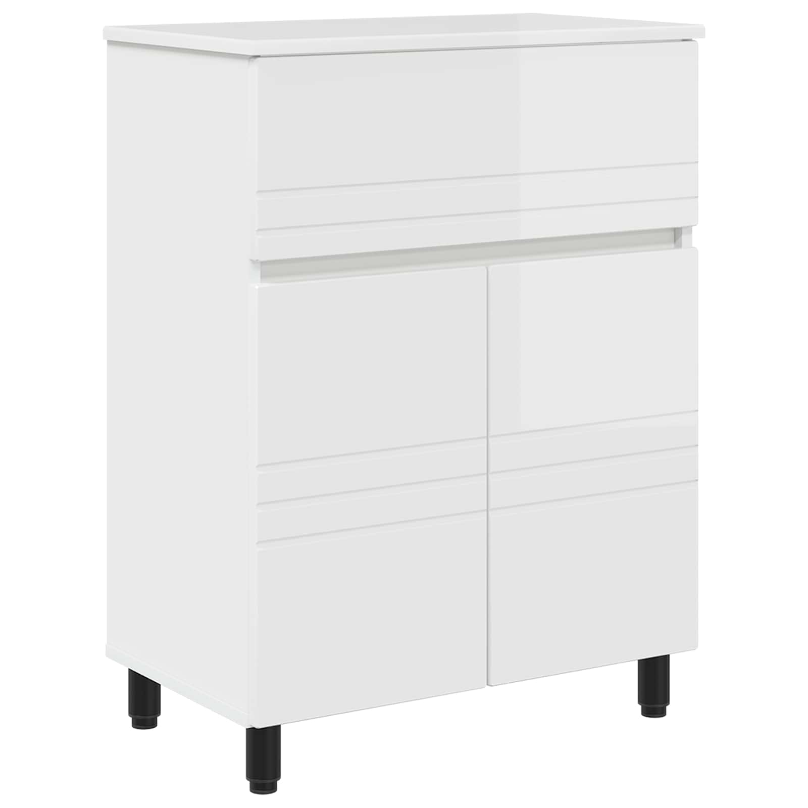vidaXL Jednostka toaletowa Biały wysoki połysk 60 x 35 x 80 cm