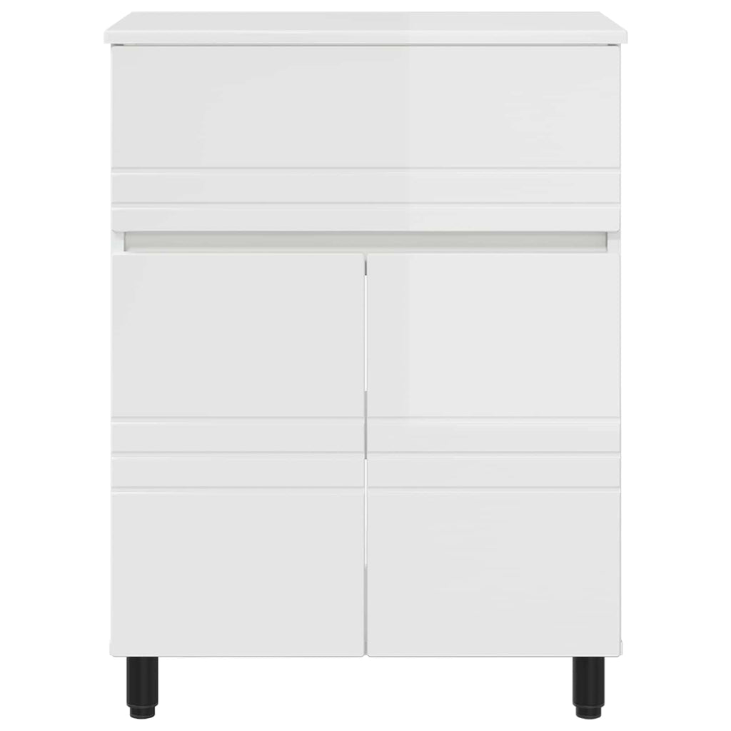 vidaXL Jednostka toaletowa Biały wysoki połysk 60 x 35 x 80 cm