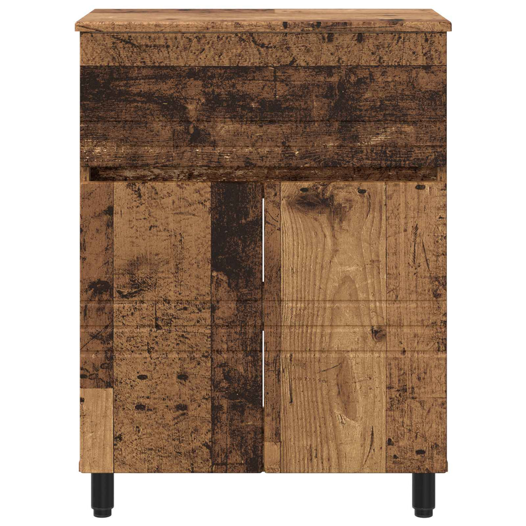vidaXL Jednostka toaletowa Stare drewno 60 x 35 x 80 cm