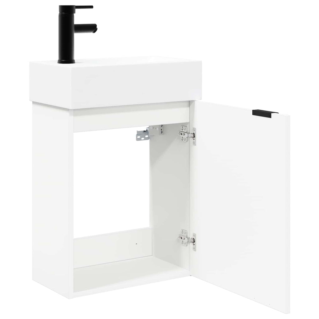 vidaXL Jednostka toaletowa z kranem Biały 45,5 x 22,5 x 84 cm