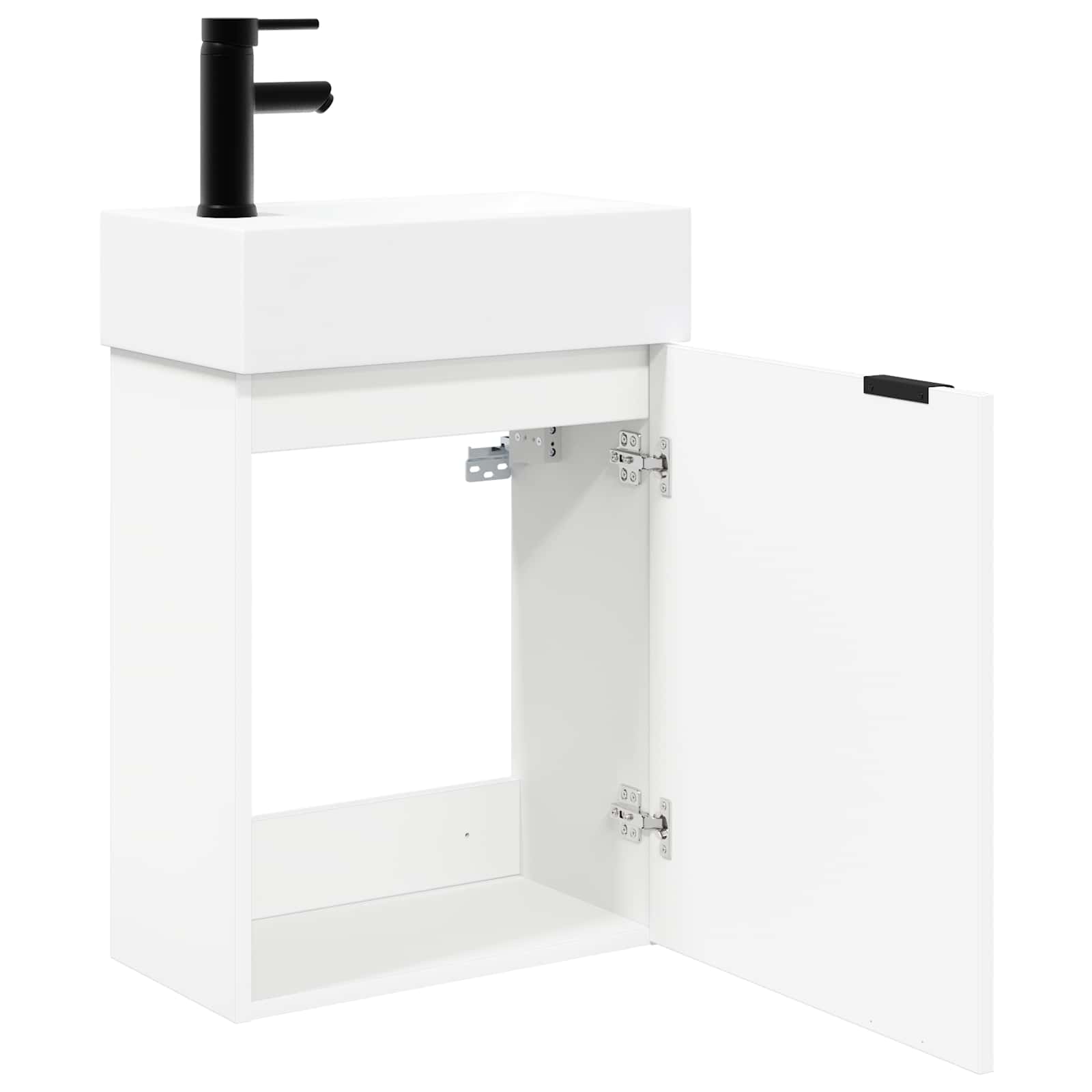 vidaXL Jednostka toaletowa z kranem Biały 45,5 x 22,5 x 84 cm