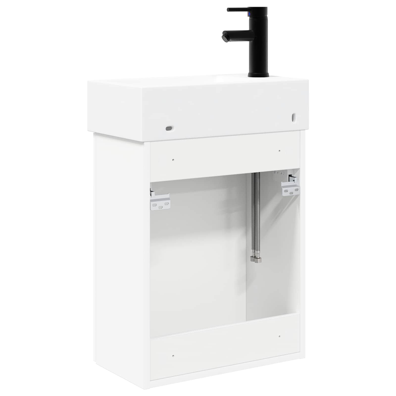 vidaXL Jednostka toaletowa z kranem Biały 45,5 x 22,5 x 84 cm