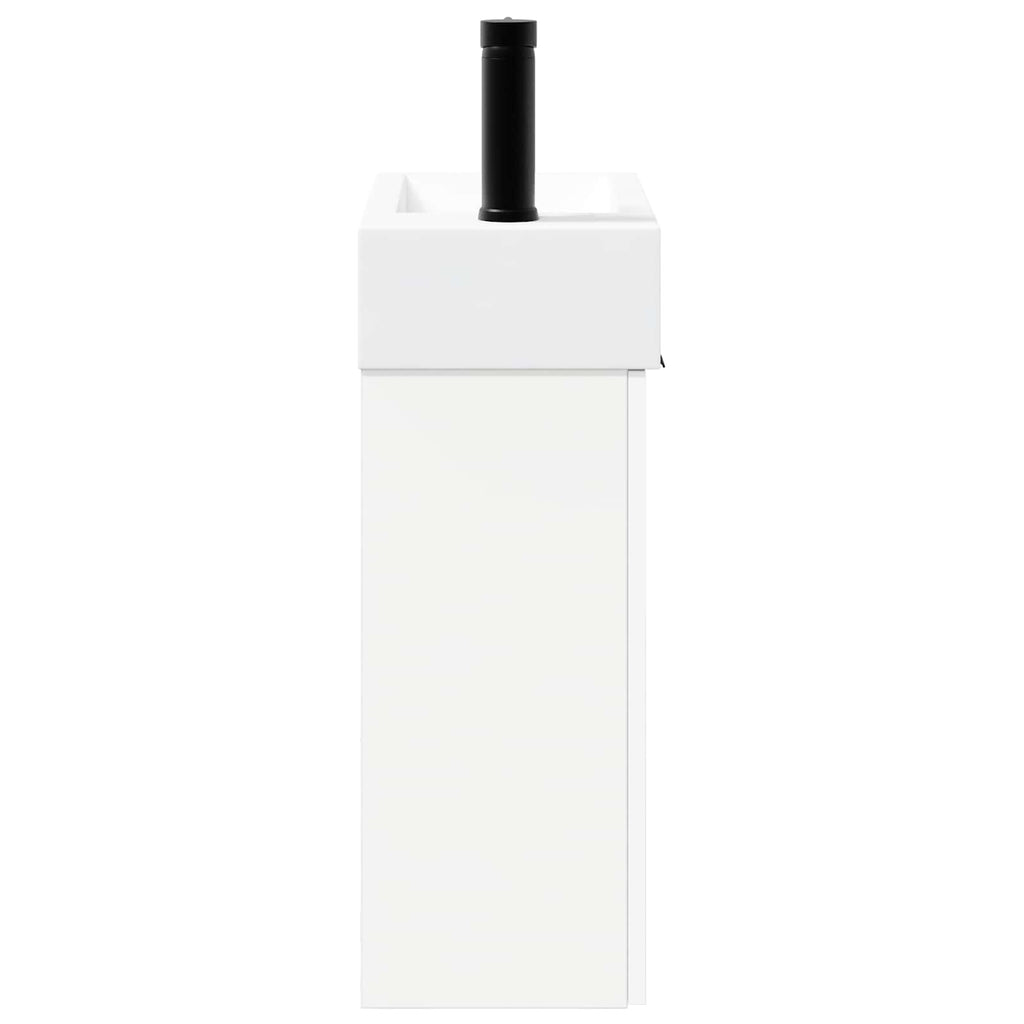 vidaXL Jednostka toaletowa z kranem Biały 45,5 x 22,5 x 84 cm