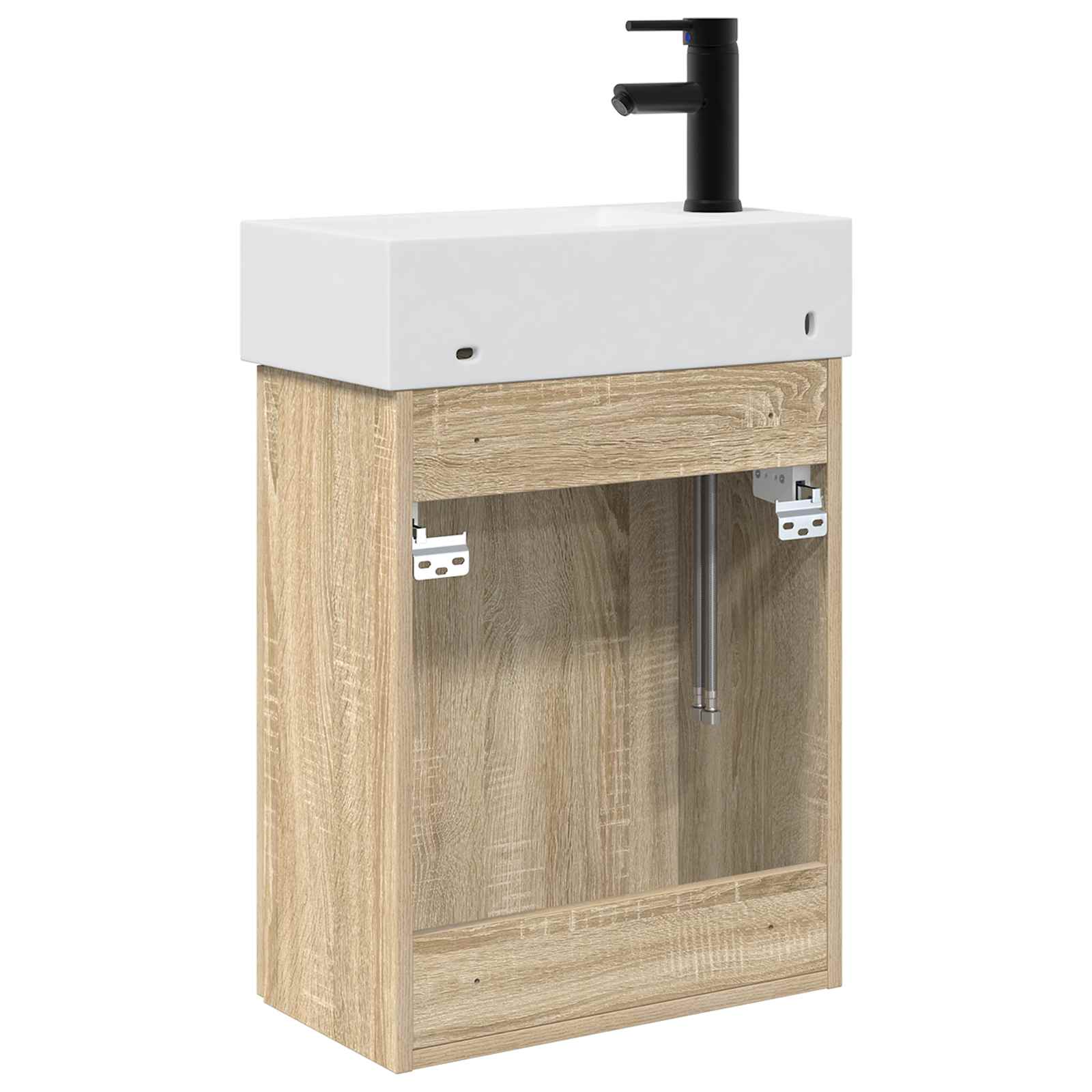 vidaXL Jednostka toaletowa z kranem dąb Sonoma 45,5 x 22,5 x 84 cm