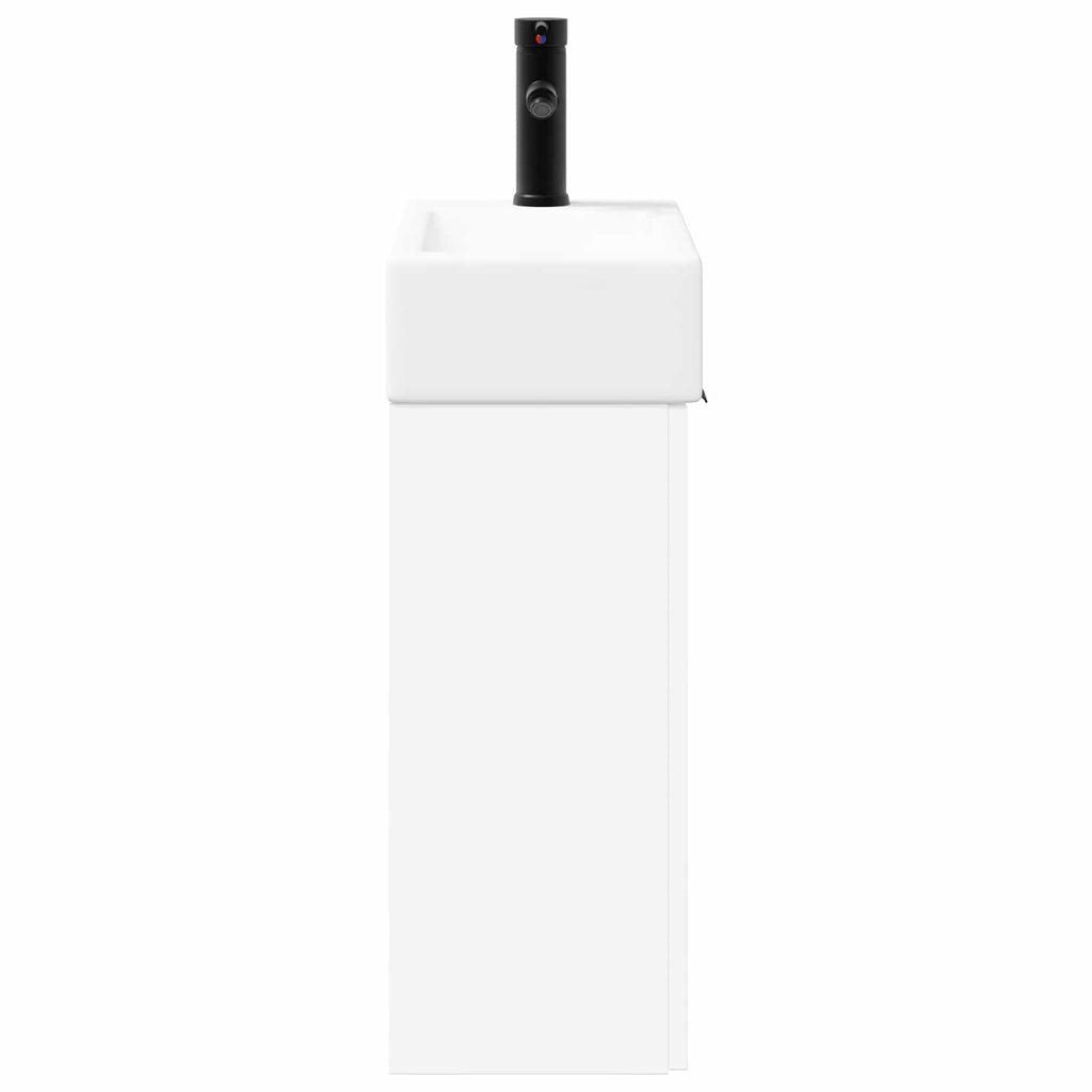 vidaXL Jednostka toaletowa z kranem Biały 45,5 x 22,5 x 84 cm