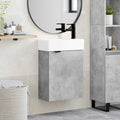 vidaXL Jednostka toaletowa z kranem Betonowy szary 45,5 x 22,5 x 84 cm