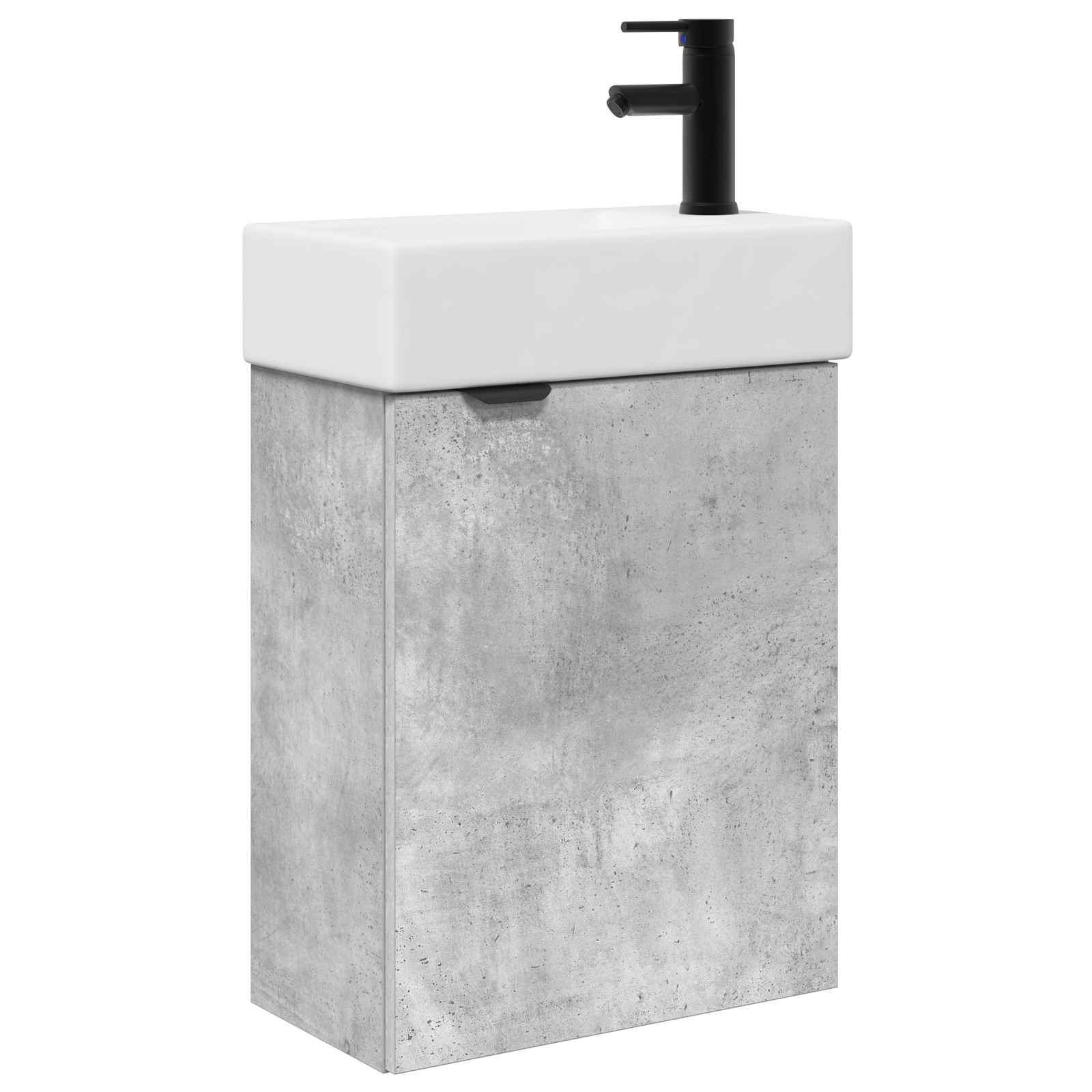 vidaXL Jednostka toaletowa z kranem Betonowy szary 45,5 x 22,5 x 84 cm