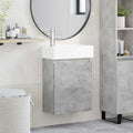 vidaXL Jednostka toaletowa z kranem Betonowy szary 45,5 x 22,5 x 84 cm