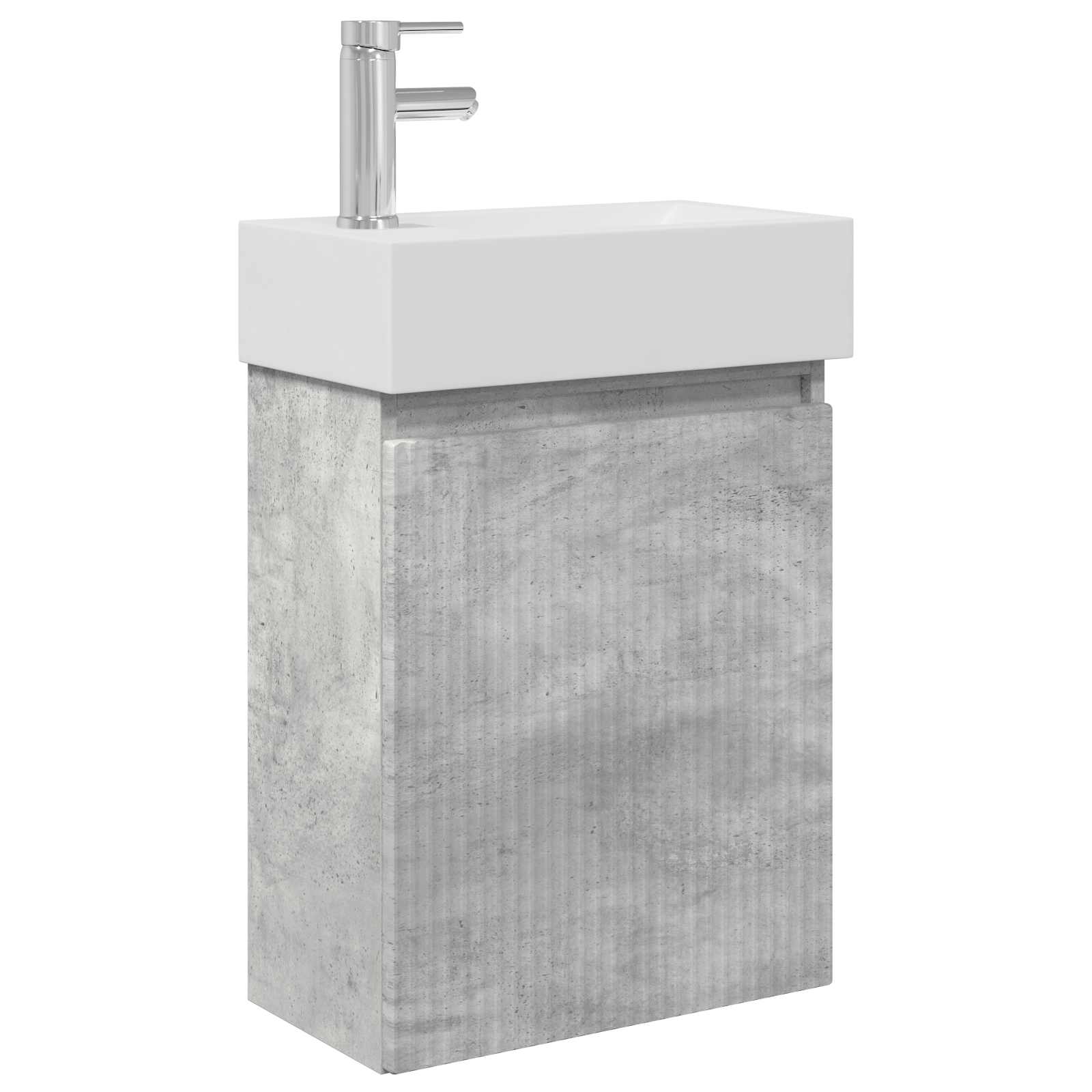 vidaXL Jednostka toaletowa z kranem Betonowy szary 45,5 x 22,5 x 84 cm
