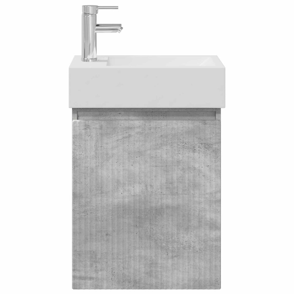 vidaXL Jednostka toaletowa z kranem Betonowy szary 45,5 x 22,5 x 84 cm