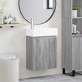 vidaXL Jednostka toaletowa z kranem Szary Sonoma 45,5 x 22,5 x 84 cm