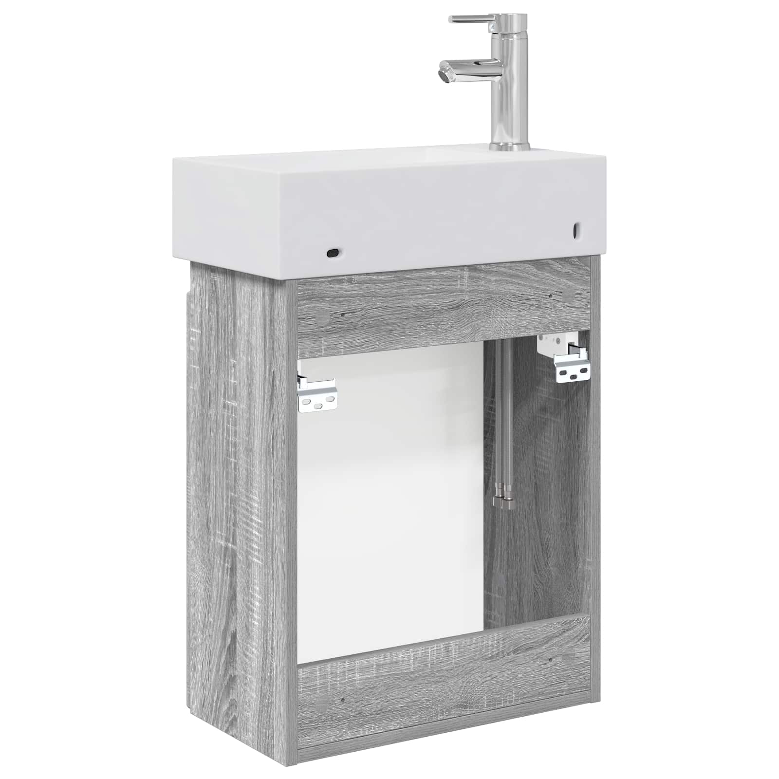 vidaXL Jednostka toaletowa z kranem Szary Sonoma 45,5 x 22,5 x 84 cm