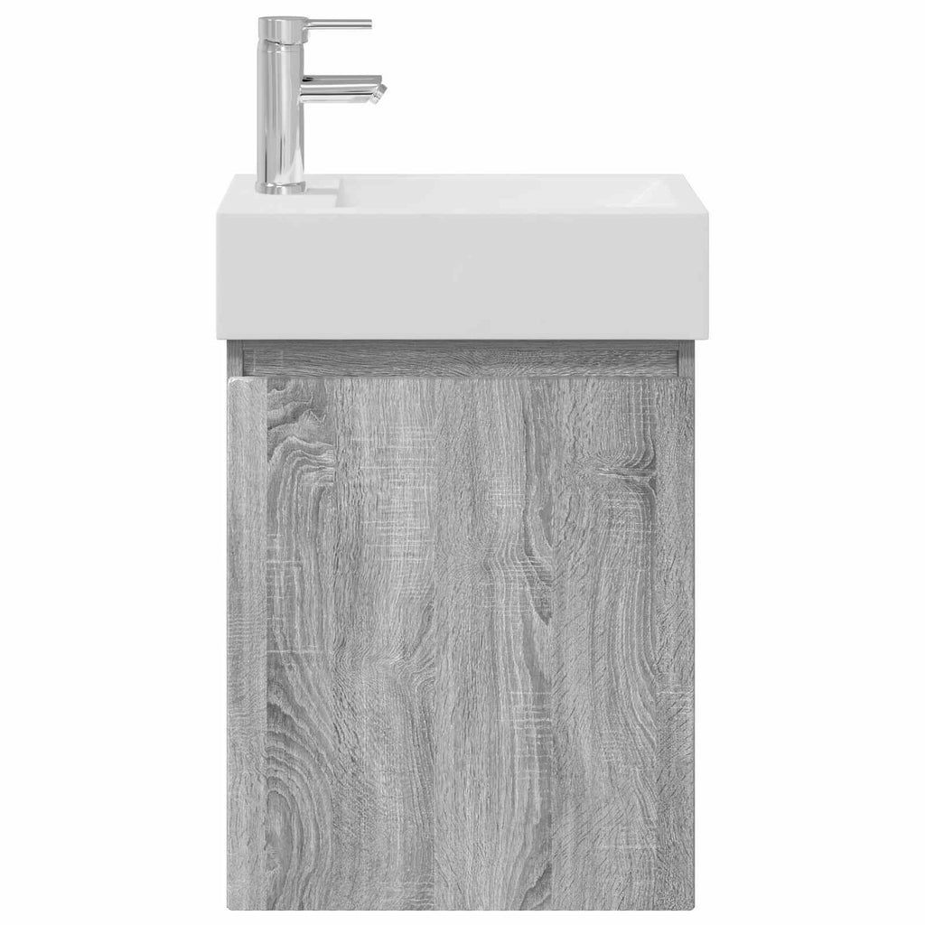 vidaXL Jednostka toaletowa z kranem Szary Sonoma 45,5 x 22,5 x 84 cm