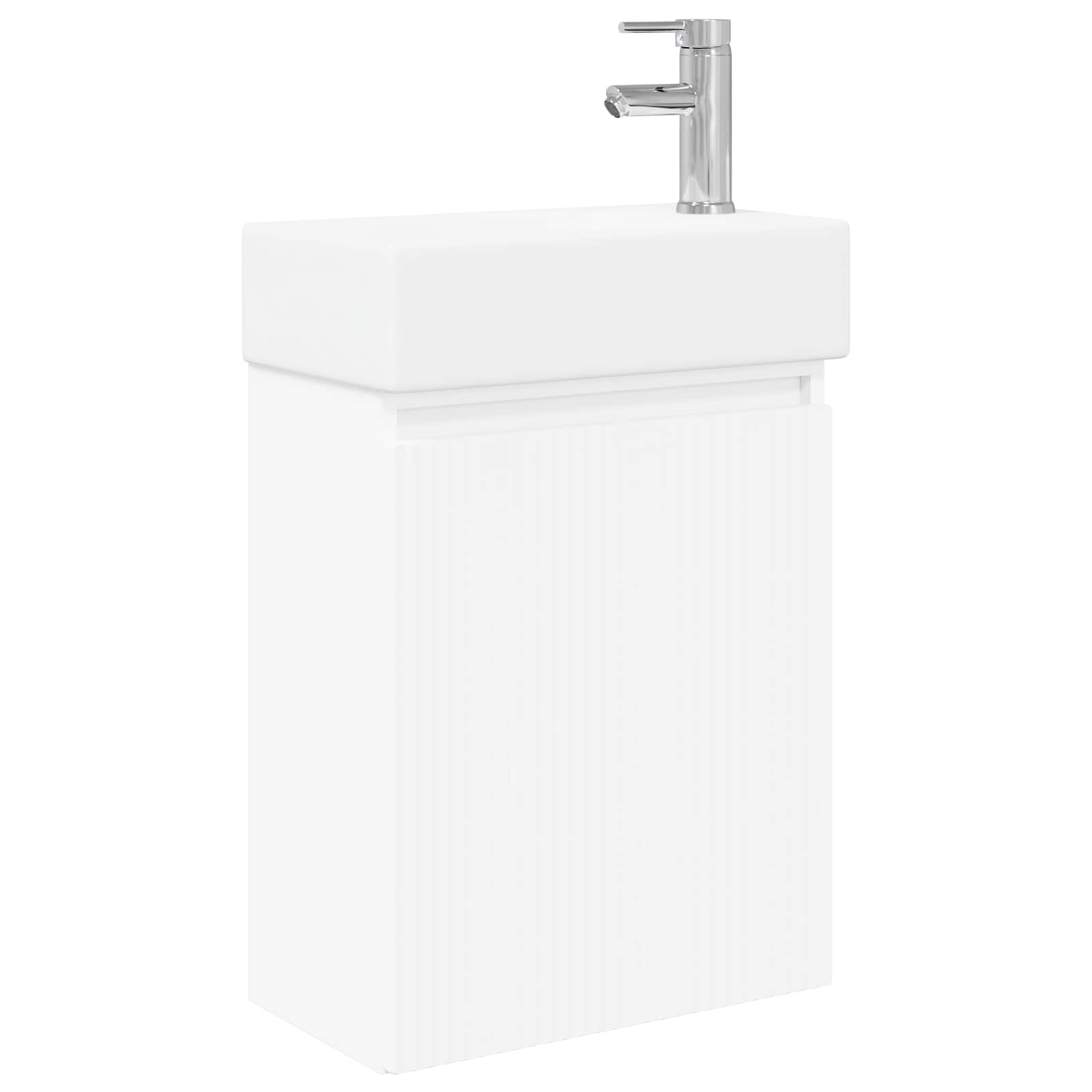 vidaXL Jednostka toaletowa z kranem Biały 45,5 x 22,5 x 84 cm