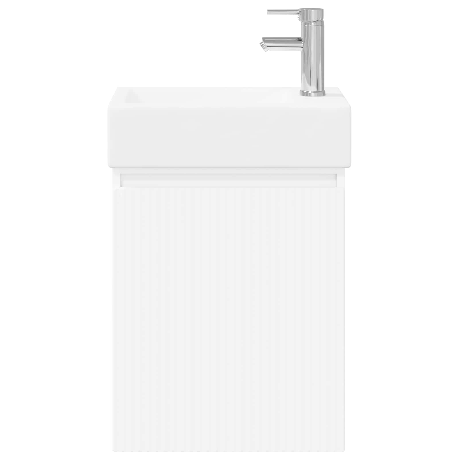 vidaXL Jednostka toaletowa z kranem Biały 45,5 x 22,5 x 84 cm