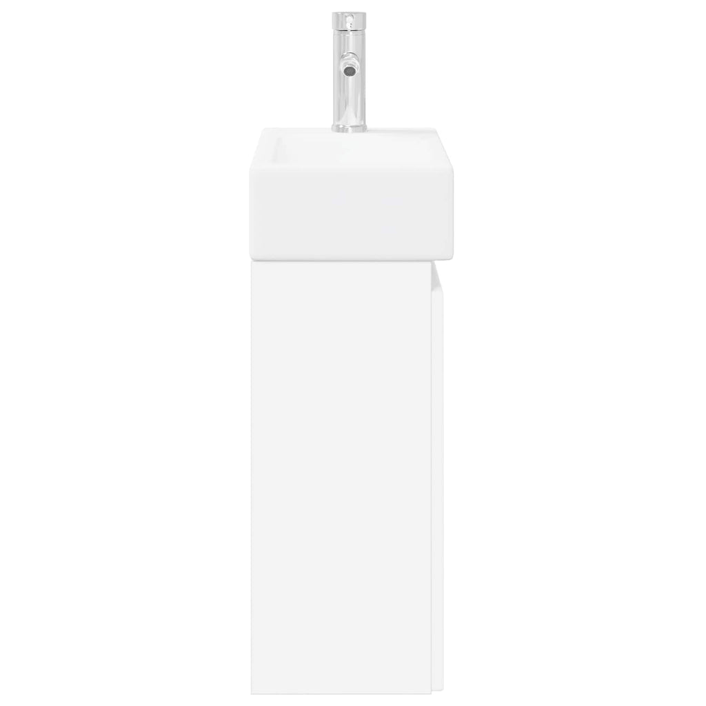 vidaXL Jednostka toaletowa z kranem Biały 45,5 x 22,5 x 84 cm