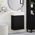 vidaXL Jednostka toaletowa z kranem Czarny 45,5 x 22,5 x 84 cm