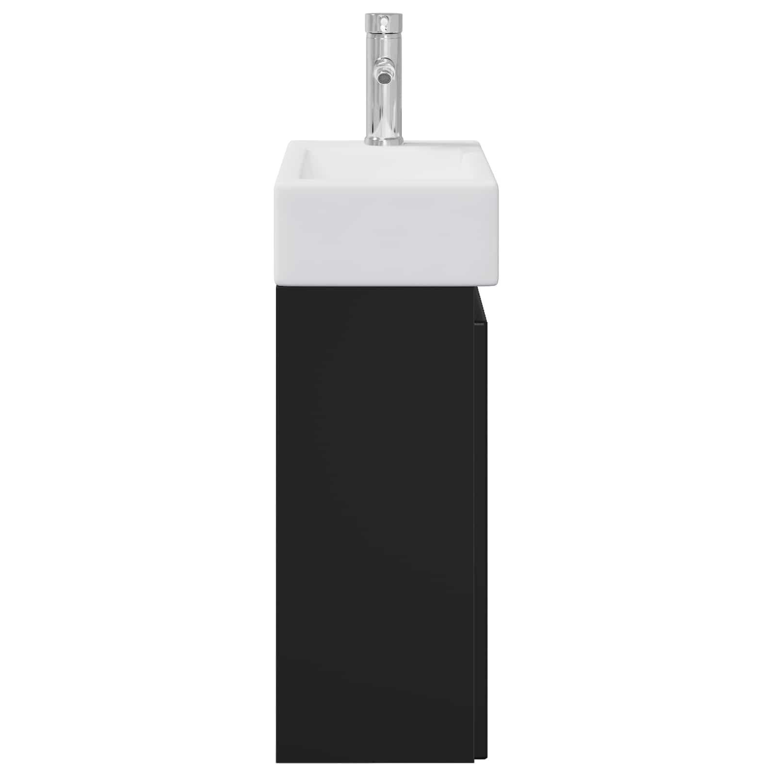 vidaXL Jednostka toaletowa z kranem Czarny 45,5 x 22,5 x 84 cm