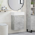 vidaXL Jednostka toaletowa z kranem Betonowy szary 45,5 x 22,5 x 84 cm