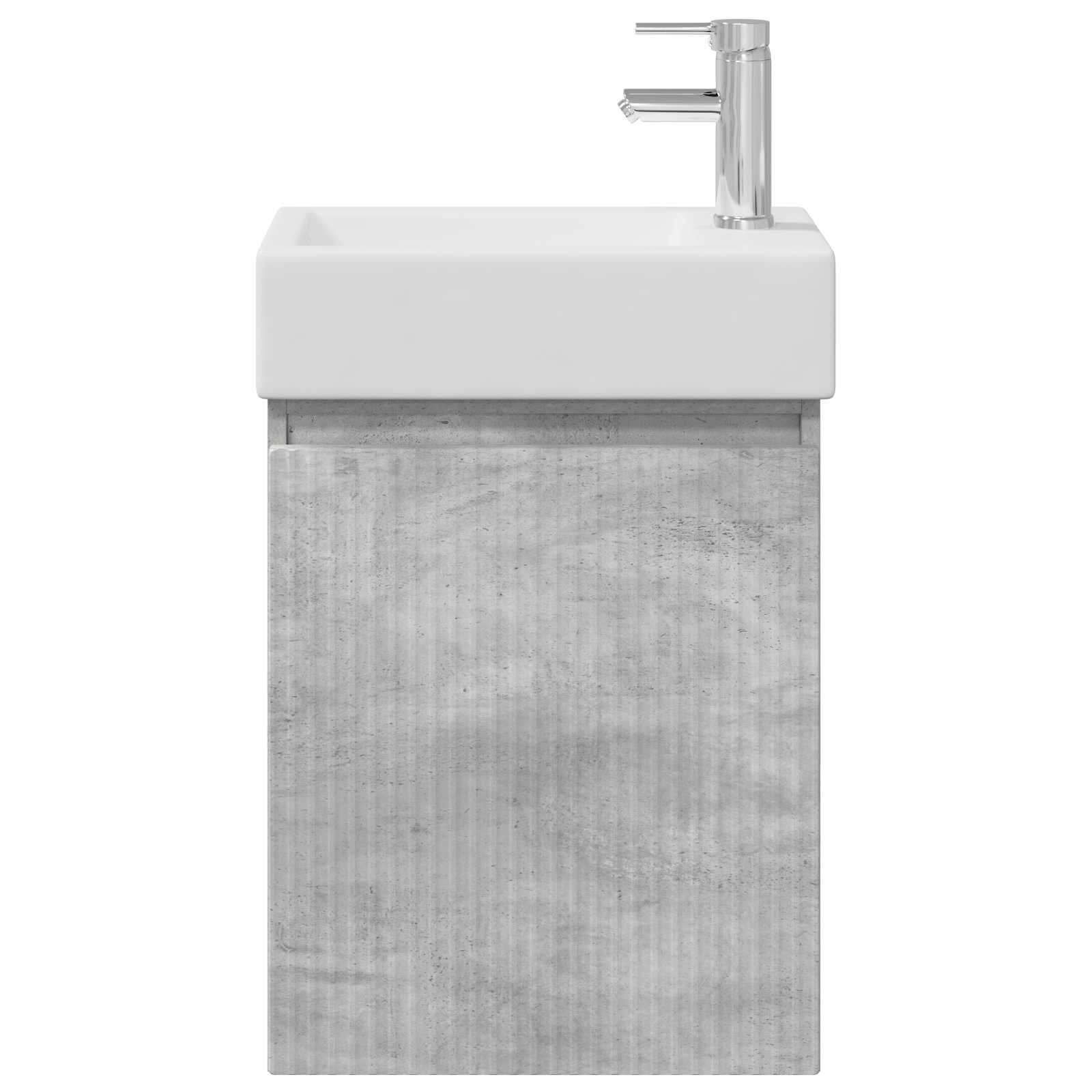 vidaXL Jednostka toaletowa z kranem Betonowy szary 45,5 x 22,5 x 84 cm