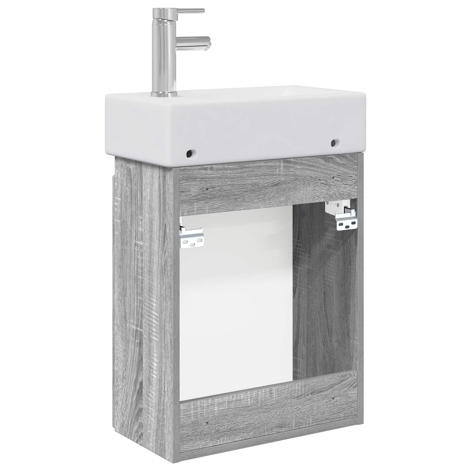 vidaXL Jednostka toaletowa z kranem Szary Sonoma 45,5 x 22,5 x 84 cm