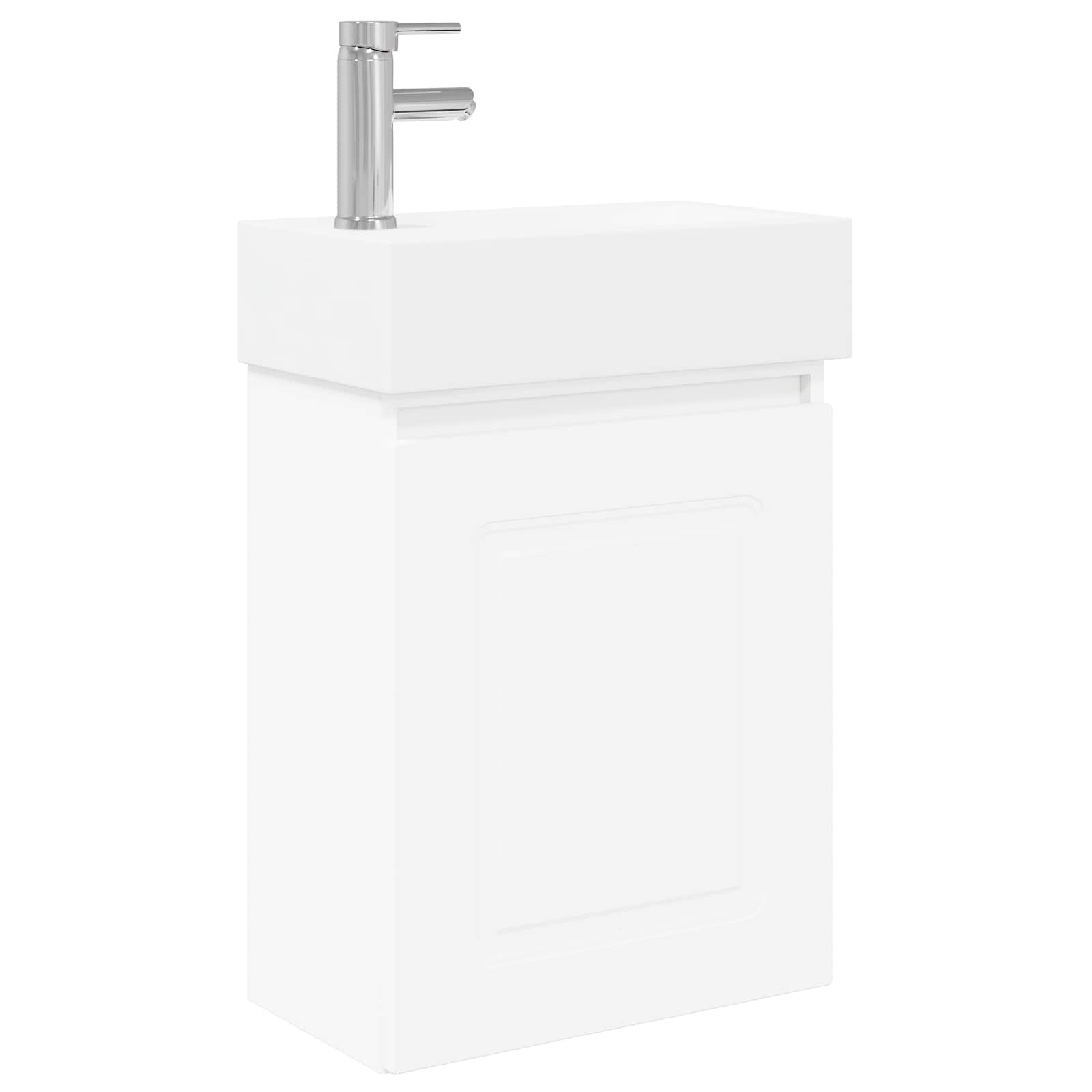 vidaXL Jednostka toaletowa z kranem Biały 45,5 x 22,5 x 84 cm