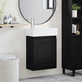 vidaXL Jednostka toaletowa z kranem Czarny 45,5 x 22,5 x 84 cm