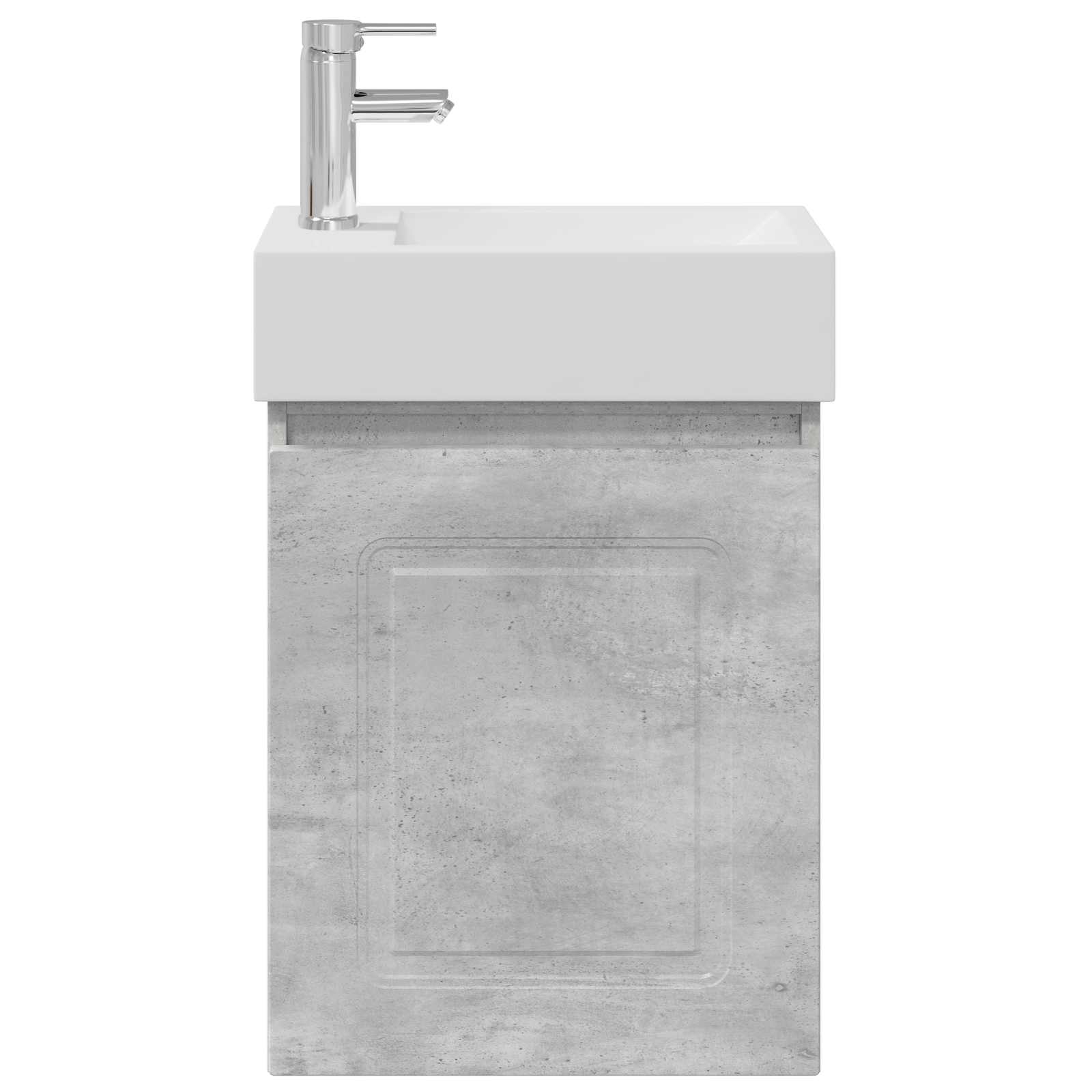 vidaXL Jednostka toaletowa z kranem Betonowy szary 45,5 x 22,5 x 84 cm