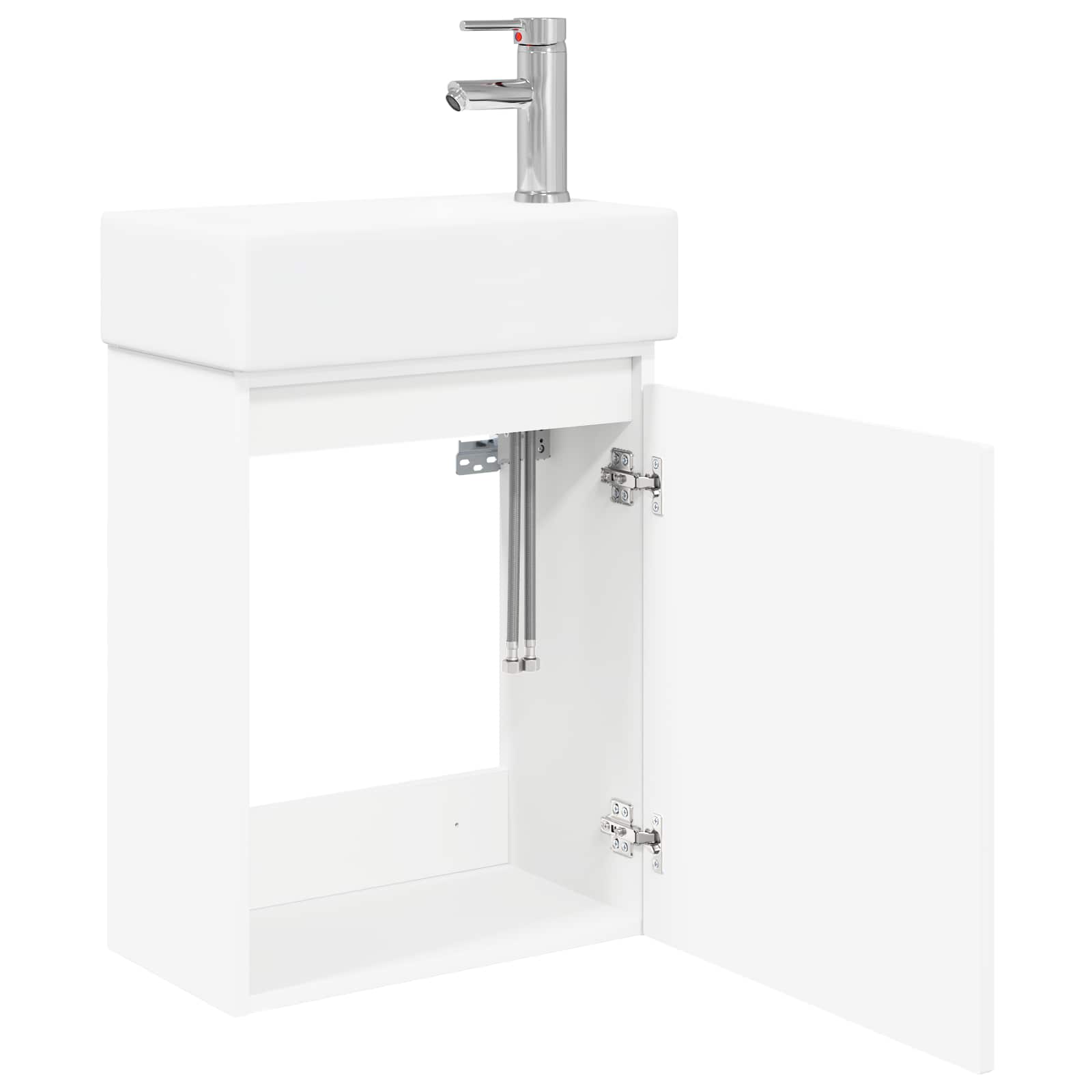 vidaXL Jednostka toaletowa z kranem Biały 45,5 x 22,5 x 84 cm