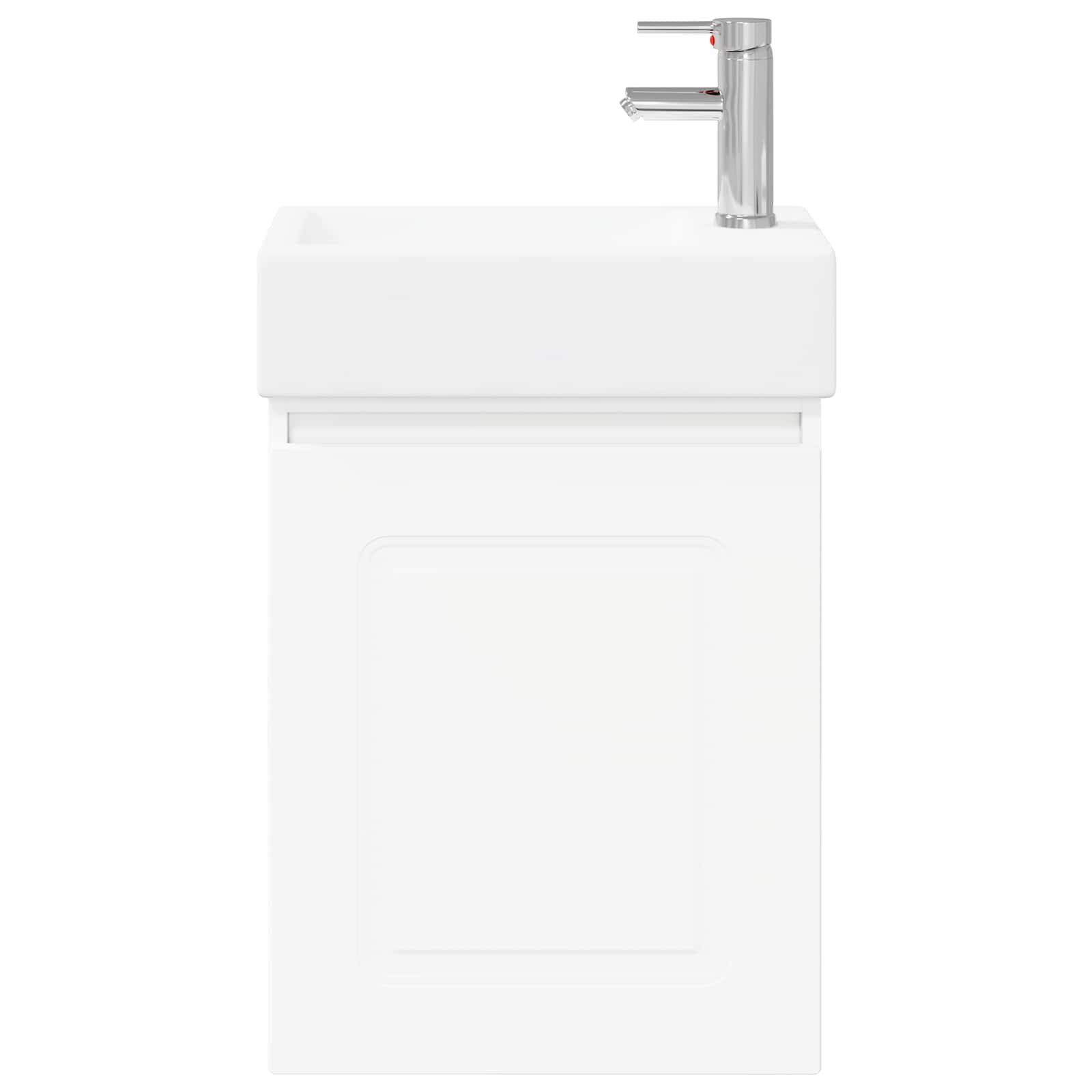 vidaXL Jednostka toaletowa z kranem Biały 45,5 x 22,5 x 84 cm