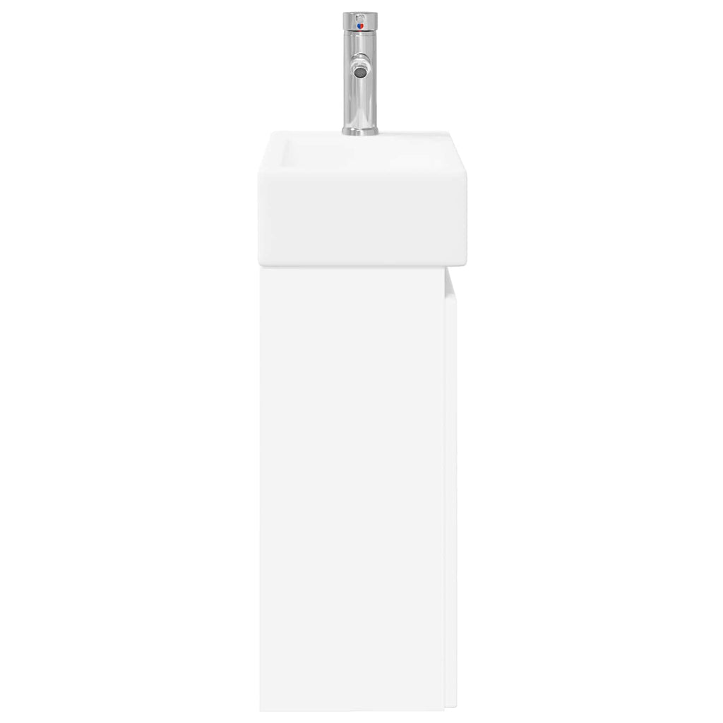 vidaXL Jednostka toaletowa z kranem Biały 45,5 x 22,5 x 84 cm