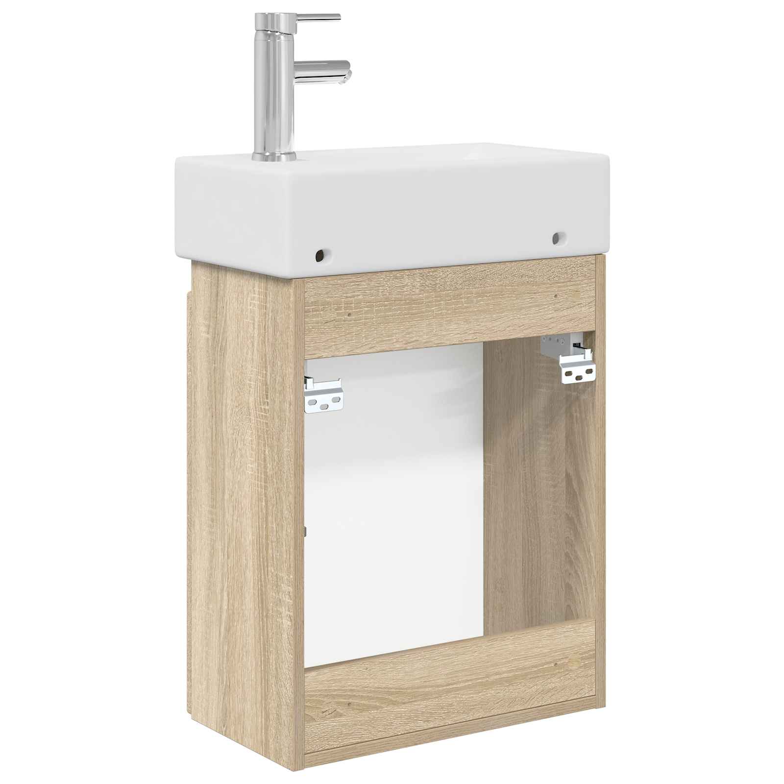 vidaXL Jednostka toaletowa z kranem dąb Sonoma 45,5 x 22,5 x 84 cm