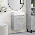 vidaXL Jednostka toaletowa z kranem Betonowy szary 45,5 x 22,5 x 84 cm
