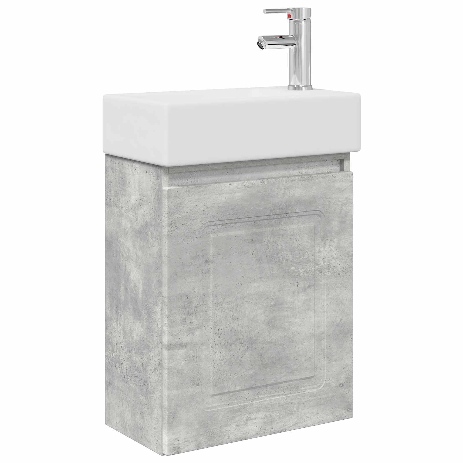 vidaXL Jednostka toaletowa z kranem Betonowy szary 45,5 x 22,5 x 84 cm