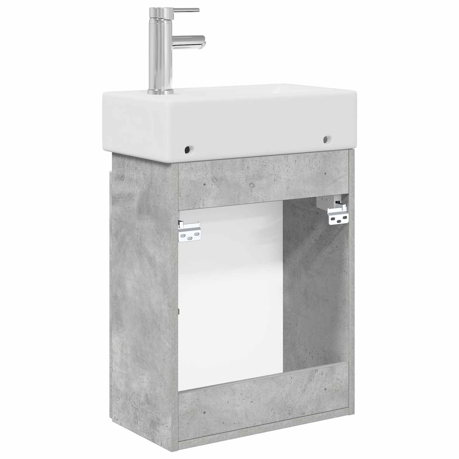 vidaXL Jednostka toaletowa z kranem Betonowy szary 45,5 x 22,5 x 84 cm