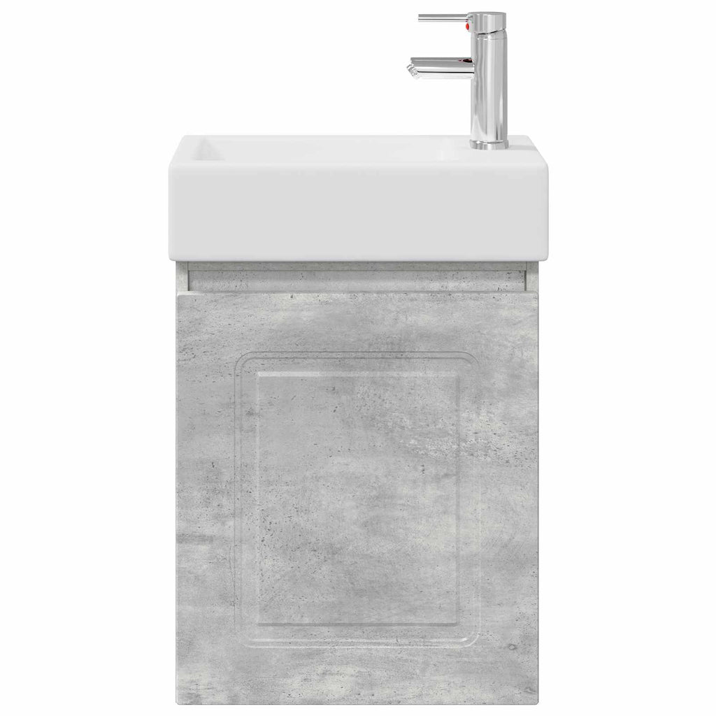 vidaXL Jednostka toaletowa z kranem Betonowy szary 45,5 x 22,5 x 84 cm