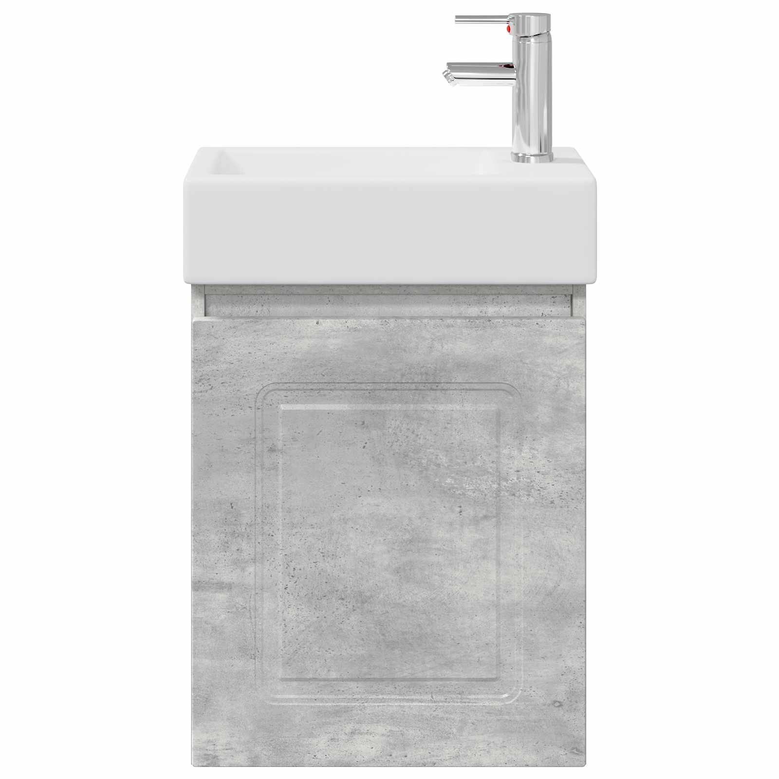 vidaXL Jednostka toaletowa z kranem Betonowy szary 45,5 x 22,5 x 84 cm