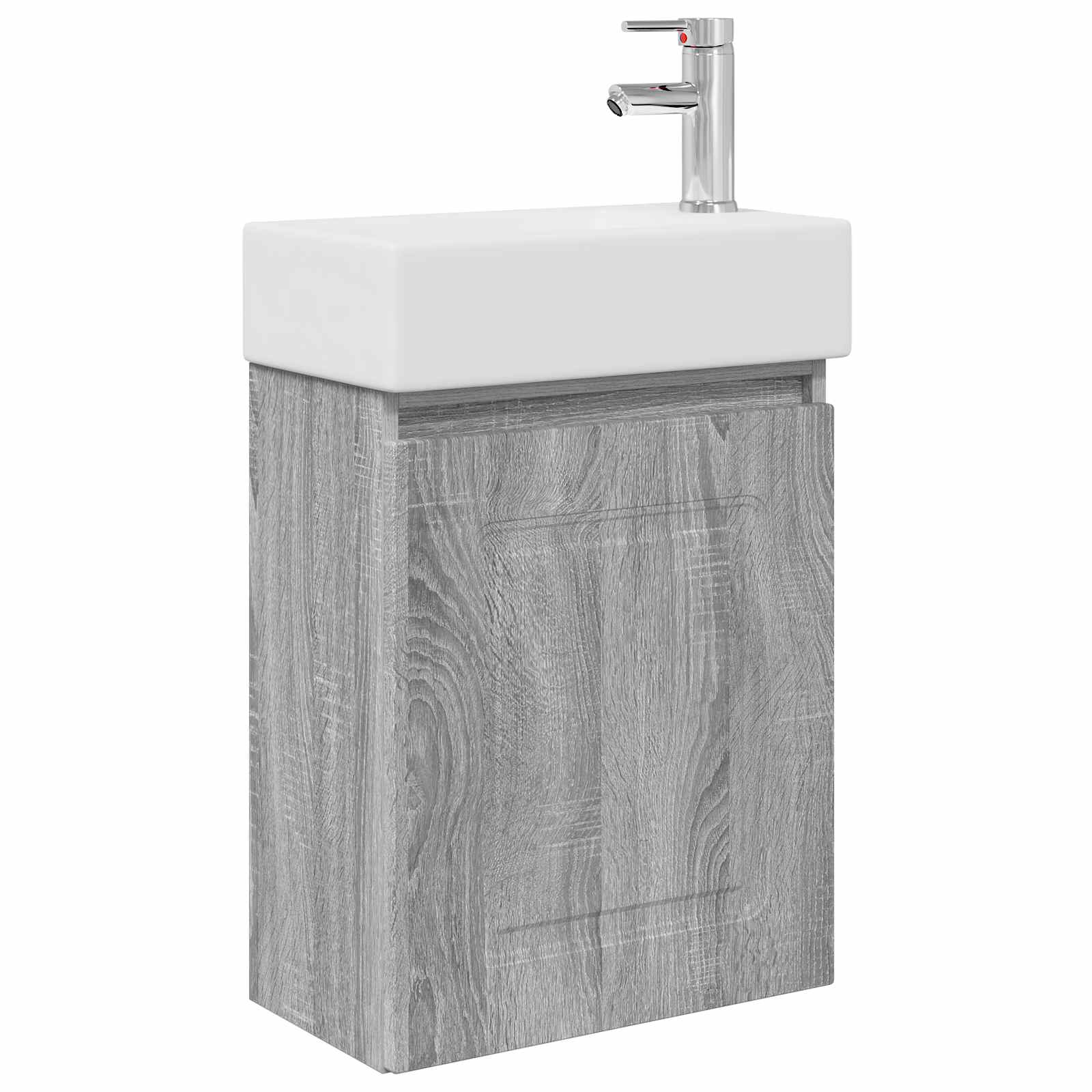 vidaXL Jednostka toaletowa z kranem Szary Sonoma 45,5 x 22,5 x 84 cm