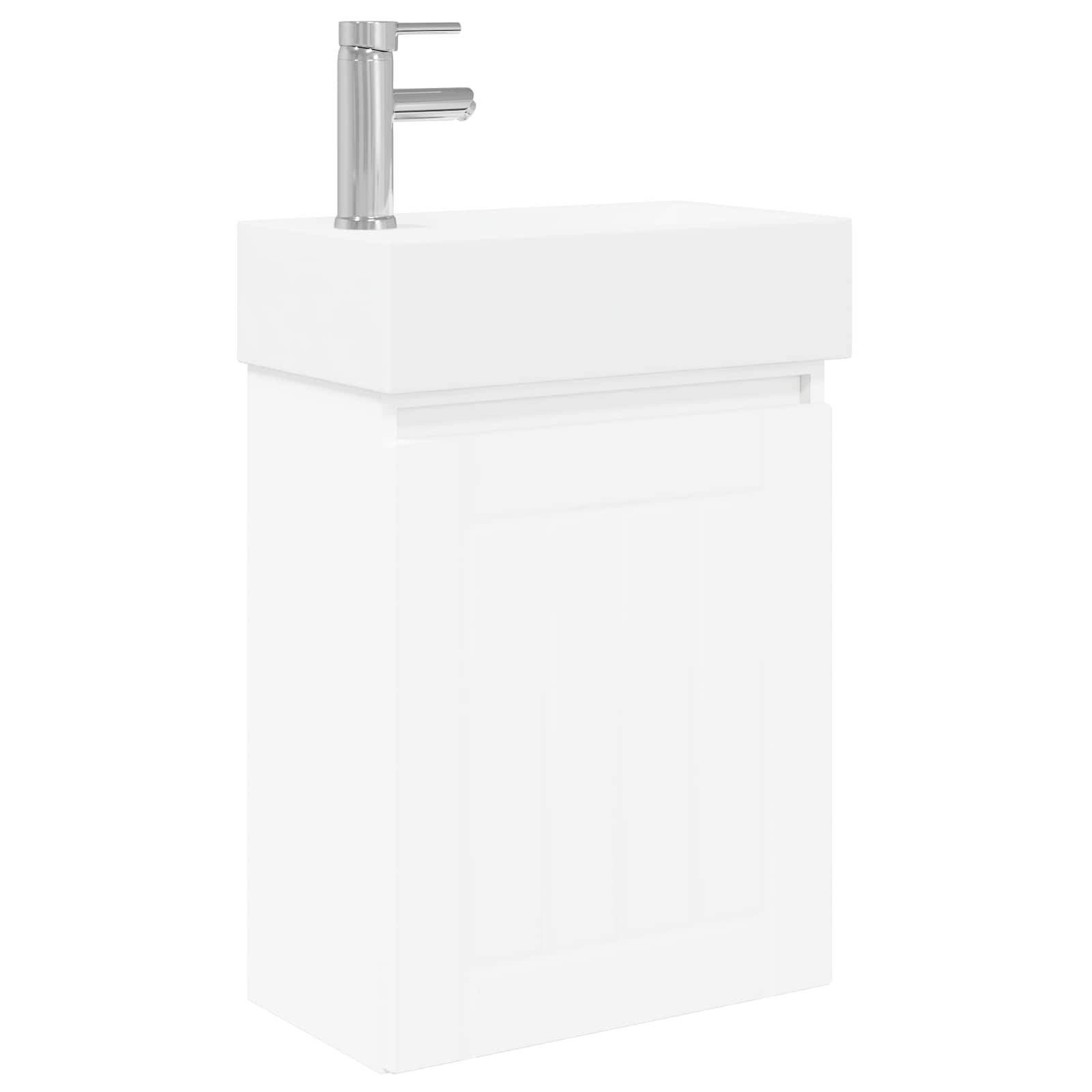 vidaXL Jednostka toaletowa z kranem Biały 45,5 x 25,5 x 84 cm