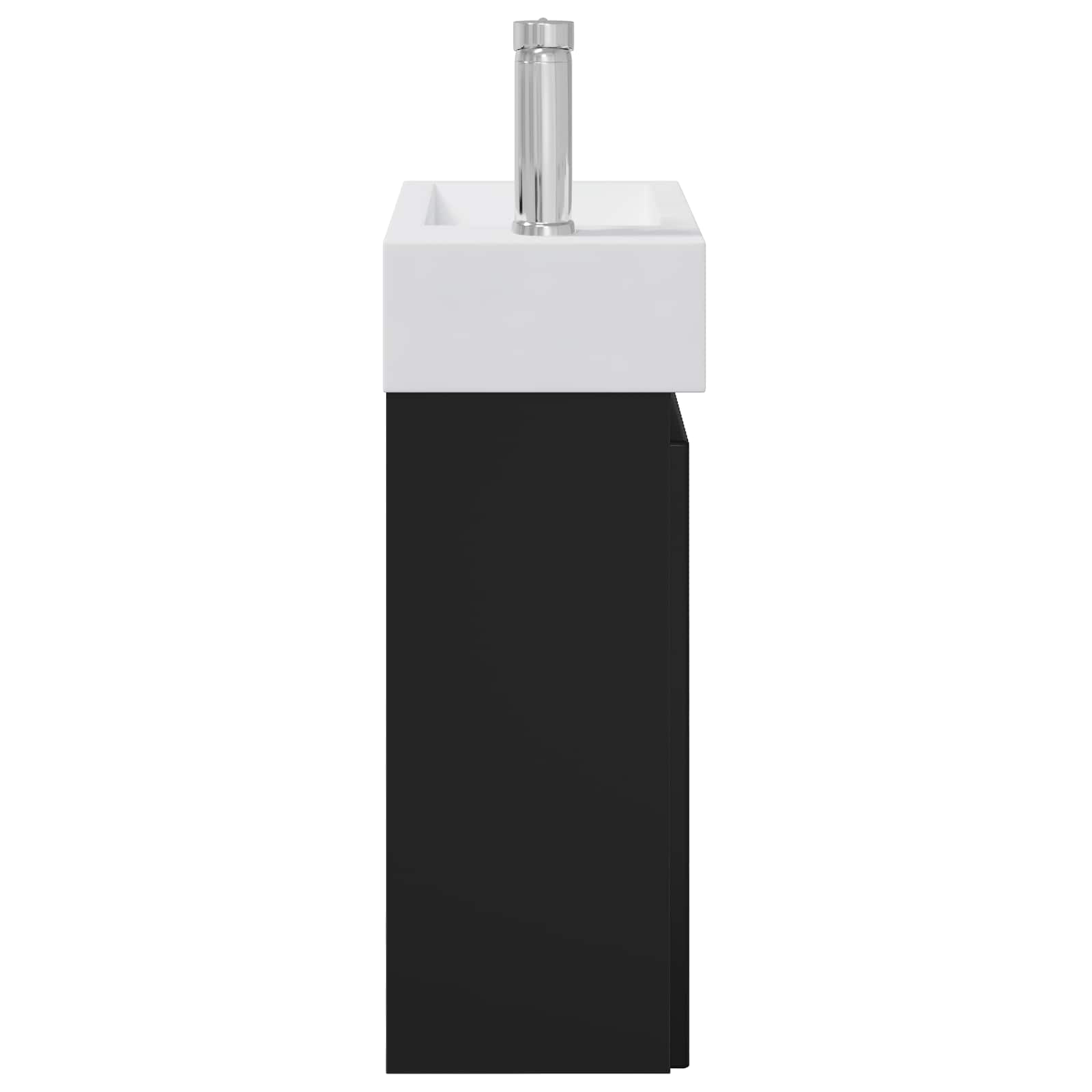 vidaXL Jednostka toaletowa z kranem Czarny 45,5 x 25,5 x 84 cm