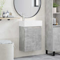 vidaXL Jednostka toaletowa z kranem Betonowy szary 45,5 x 25,5 x 84 cm