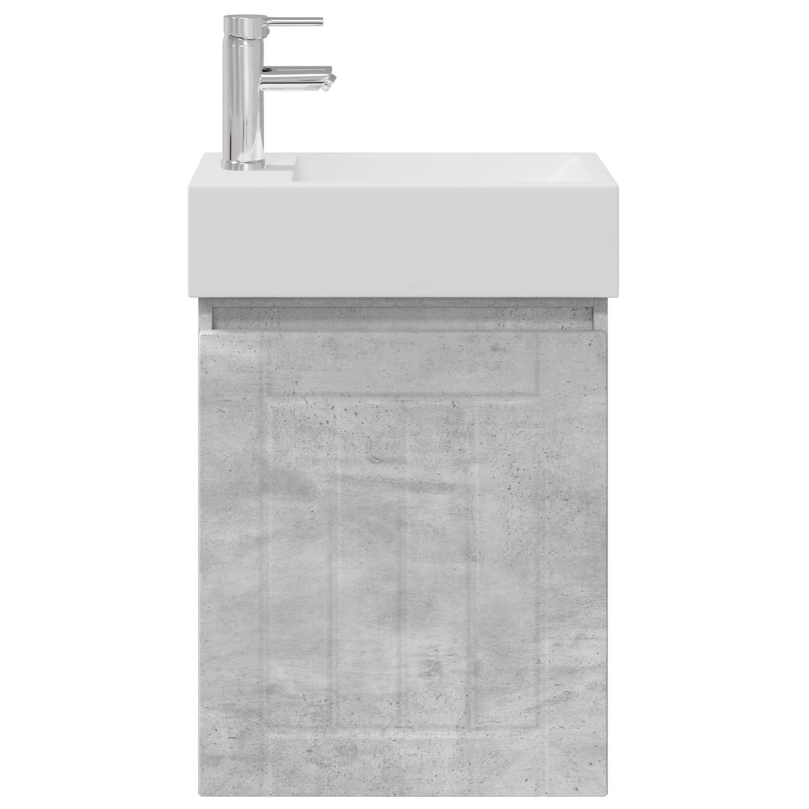 vidaXL Jednostka toaletowa z kranem Betonowy szary 45,5 x 25,5 x 84 cm