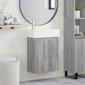vidaXL Jednostka toaletowa z kranem Szary Sonoma 45,5 x 25,5 x 84 cm