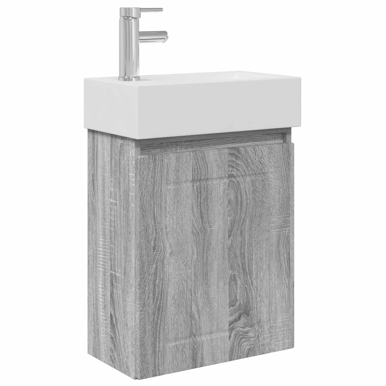 vidaXL Jednostka toaletowa z kranem Szary Sonoma 45,5 x 25,5 x 84 cm