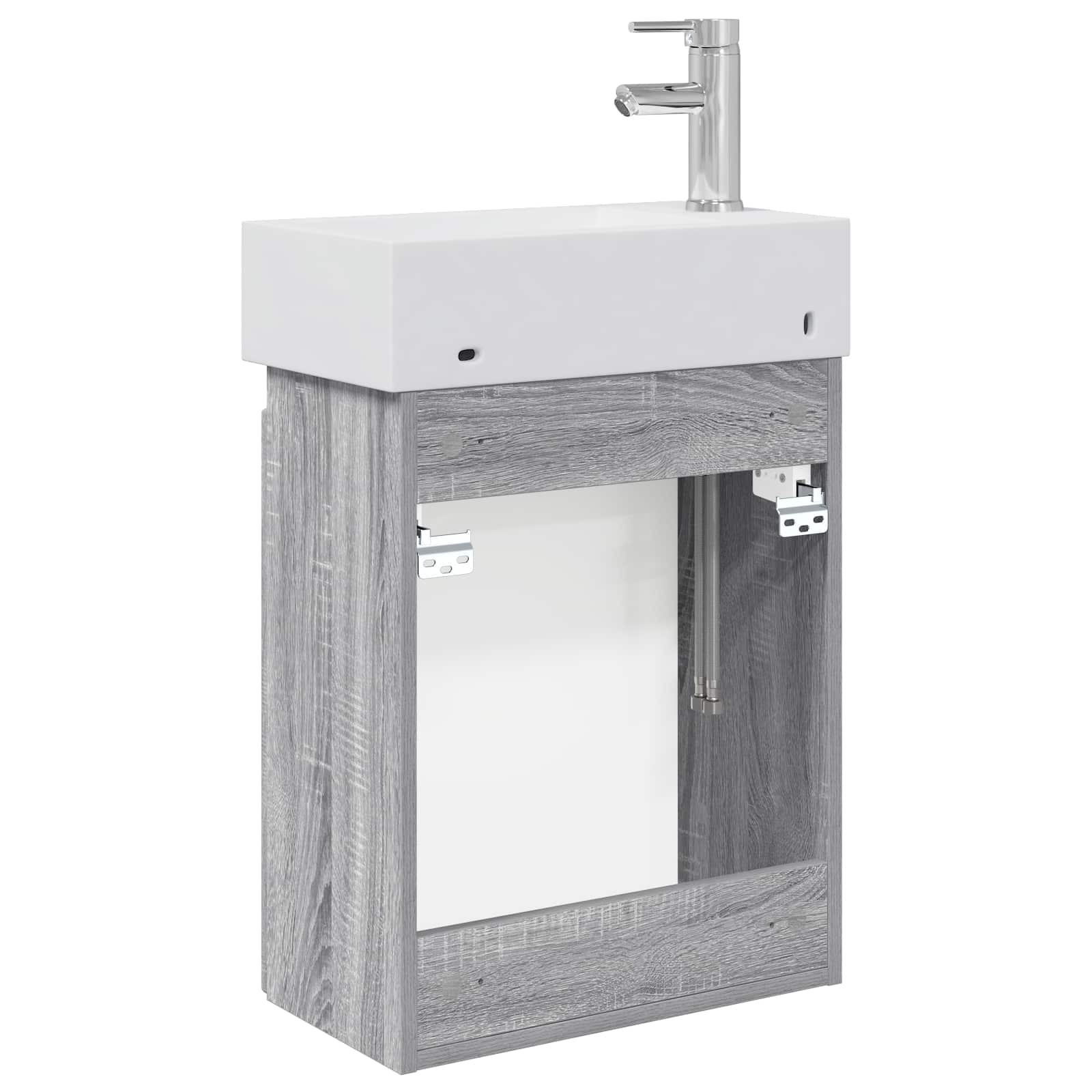 vidaXL Jednostka toaletowa z kranem Szary Sonoma 45,5 x 25,5 x 84 cm